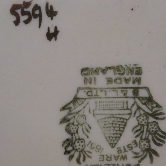 Serving Bowl Tureen with Lid Burgess & Leigh Burleigh Ware 9" 5594H Earthenware - Picture 15 of 15